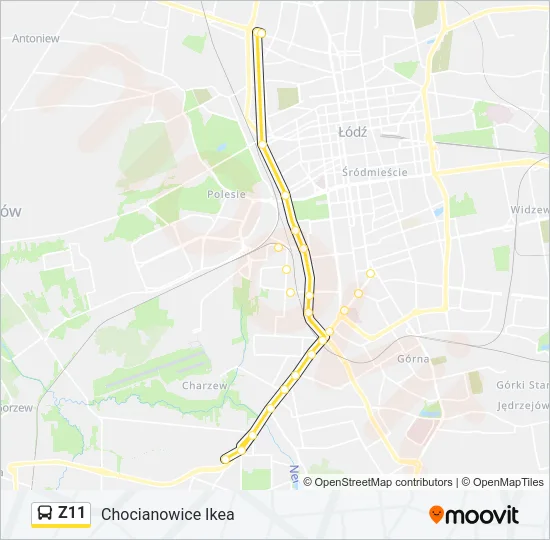 Z11 Bus Line Map