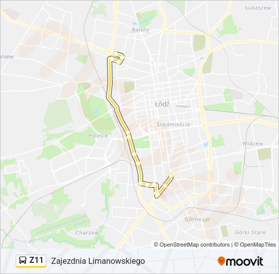 Автобус Z11: карта маршрута