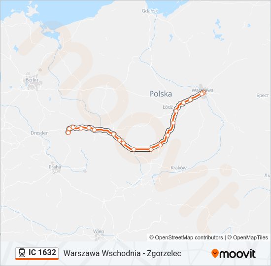 IC 1632 Train Line Map