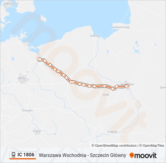 IC 1806 Train Line Map