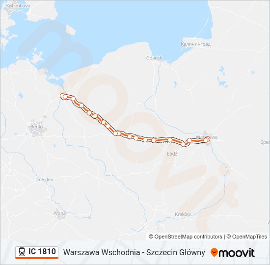 IC 1810 train Line Map