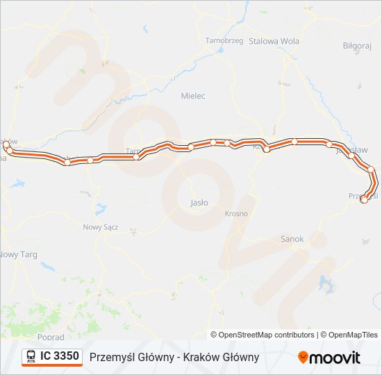 IC 3350 Train Line Map