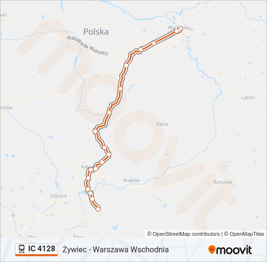 IC 4128 Train Line Map