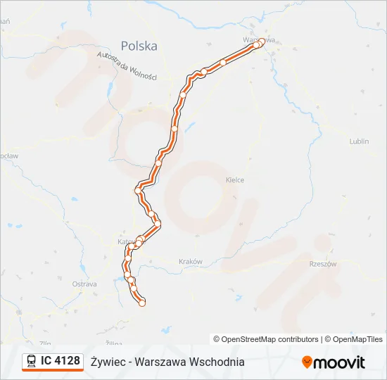IC 4128 Train Line Map