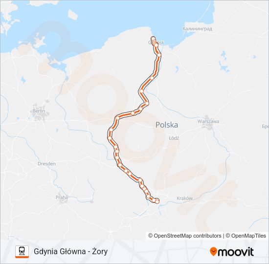 IC 54100 Train Line Map