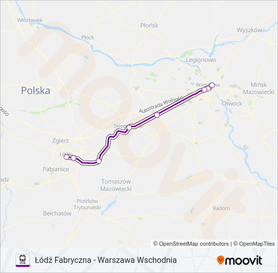 TLK 91134 Train Line Map