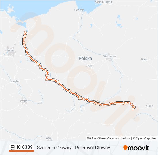 IC 8309 Train Line Map