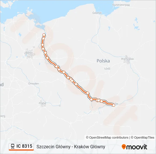 IC 8315 Train Line Map
