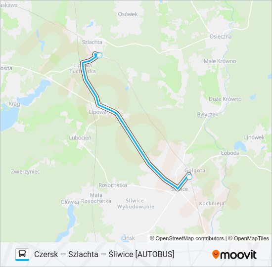 CZK—ŚLC [ZKA] bus Line Map