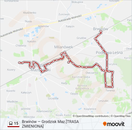 15 bus Line Map