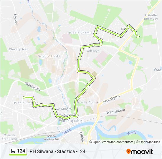 124 bus Line Map