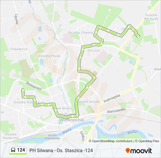 124 bus Line Map