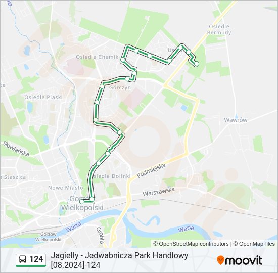 124 bus Line Map