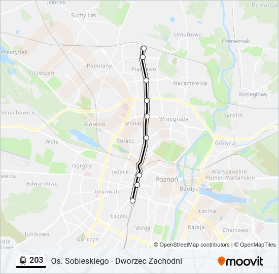 203 light rail Line Map