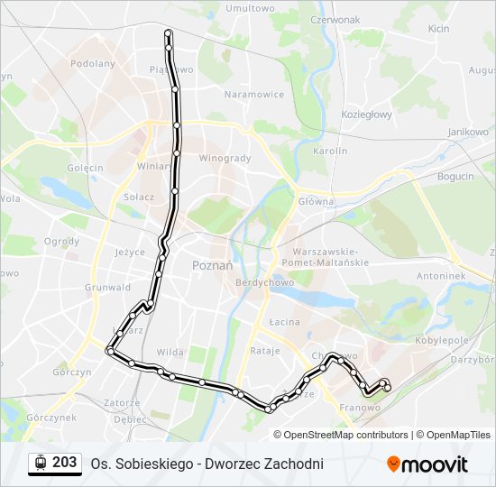 203 light rail Line Map