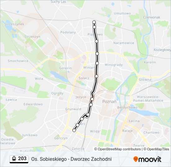 203 light rail Line Map