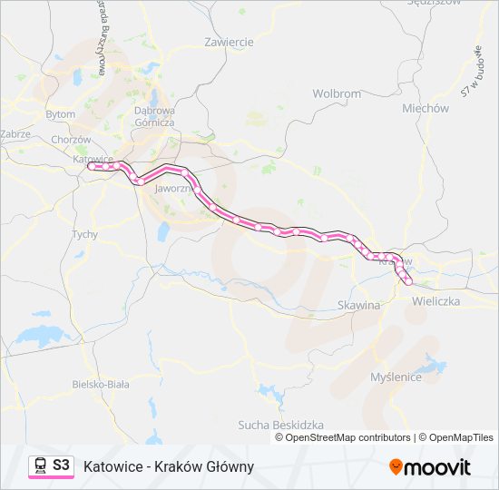 S3 train Line Map