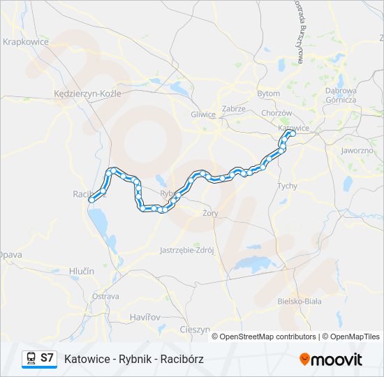 S7 train Line Map