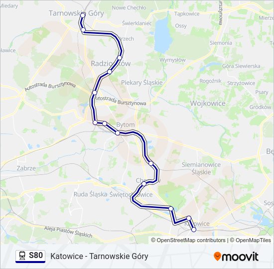 S80 train Line Map