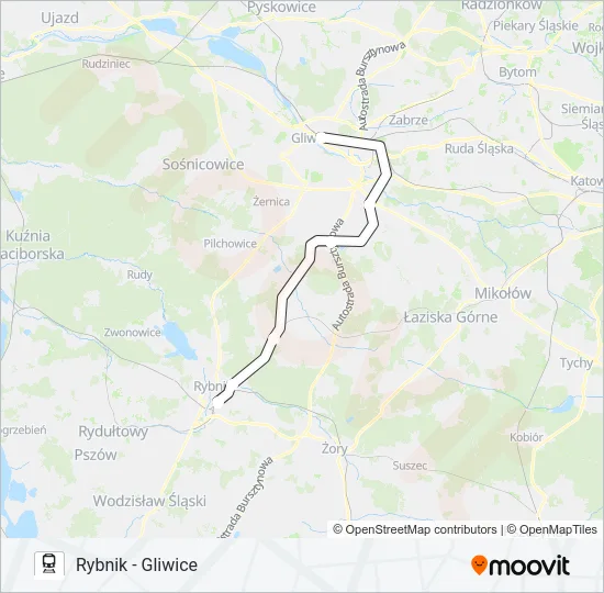 Поезд SPRINTER: карта маршрута