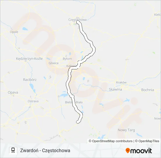 Поезд SPRINTER: карта маршрута