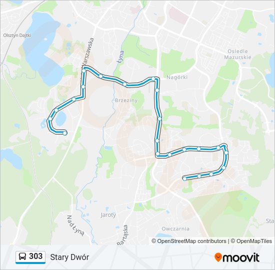 303 bus Line Map