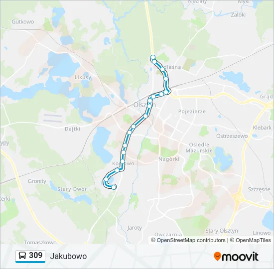 309 Bus Line Map