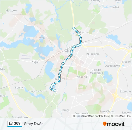 309 Bus Line Map
