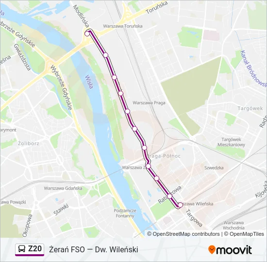 Z20 Bus Line Map