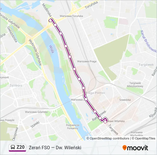 Z20 Bus Line Map