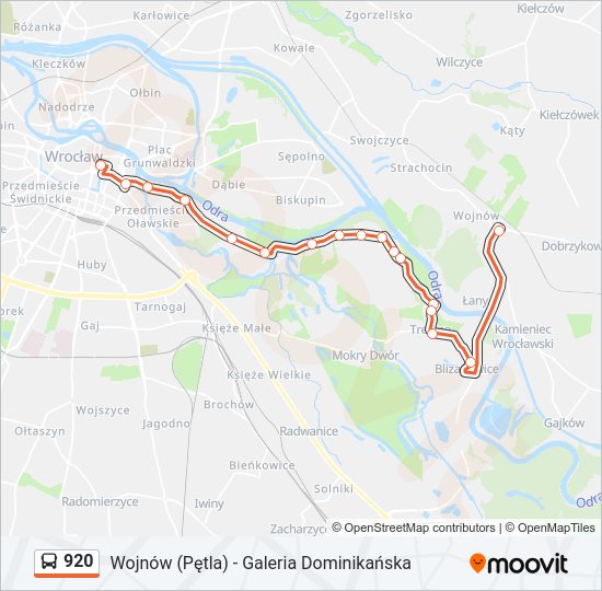 920 bus Line Map