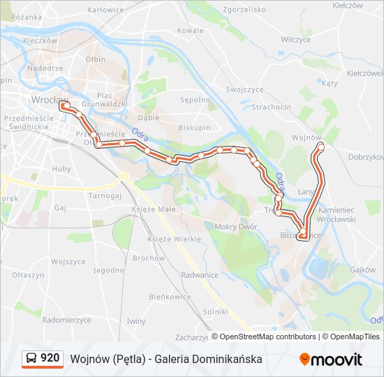 920 bus Line Map