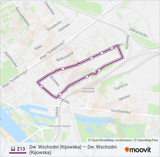 Z13 Bus Line Map