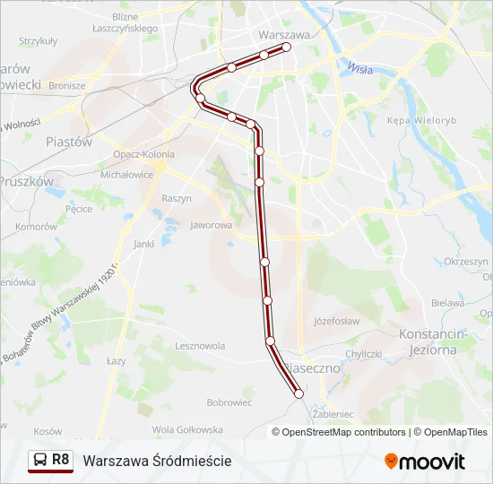 R8 Bus Line Map