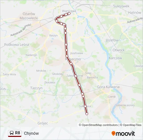 R8 Bus Line Map