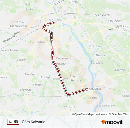 R8 Bus Line Map
