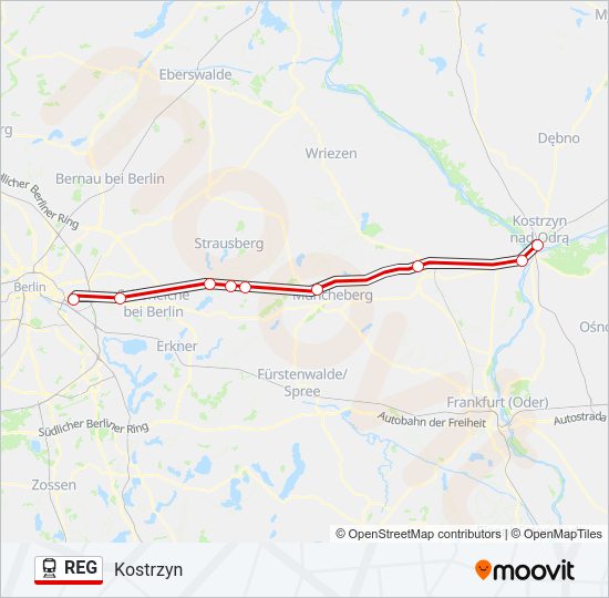 REG train Line Map