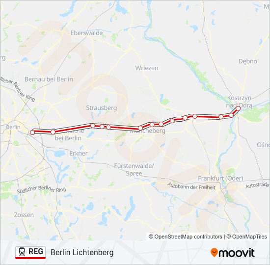 REG train Line Map