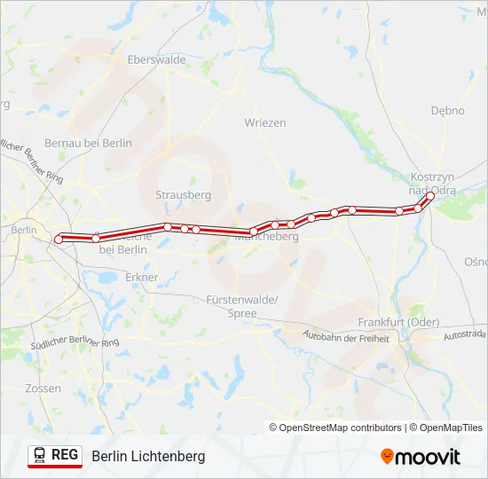REG Train Line Map