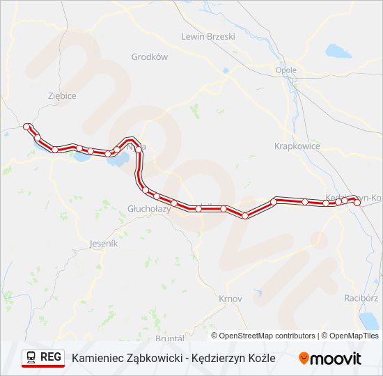 REG train Line Map