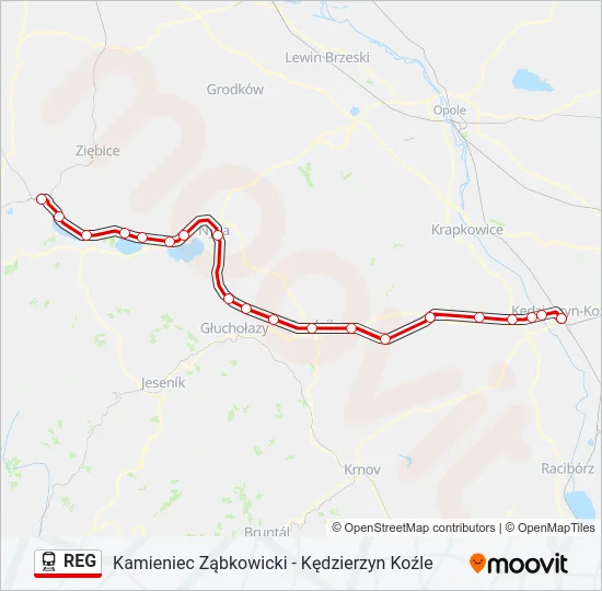 REG Train Line Map