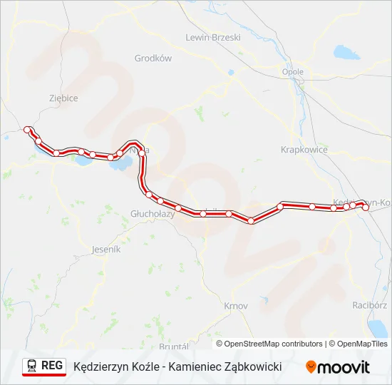 REG Train Line Map