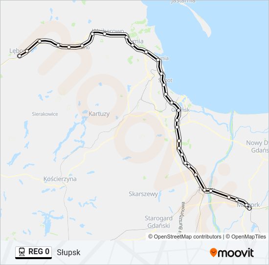 REG 0 train Line Map