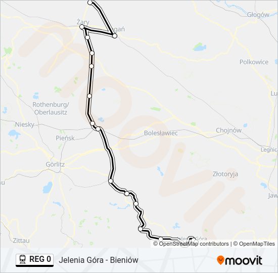 REG 0 train Line Map