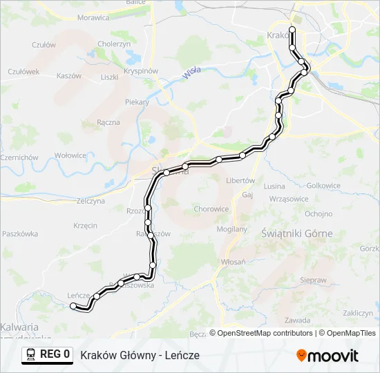 REG 0 Train Line Map