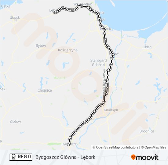 REG 0 train Line Map