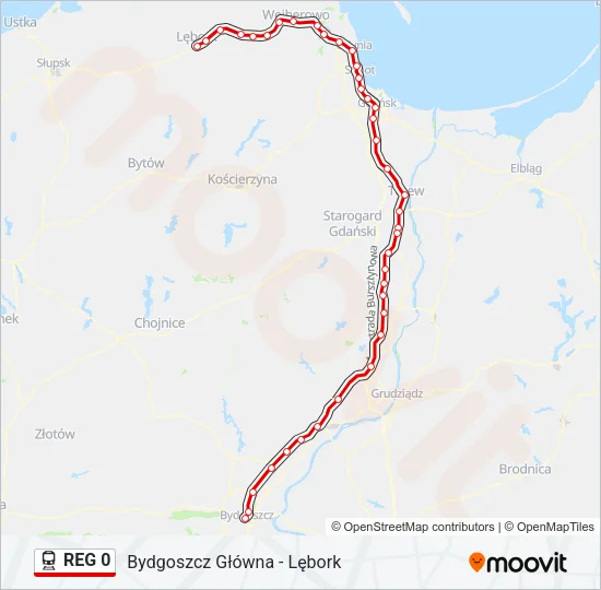 REG 0 Train Line Map