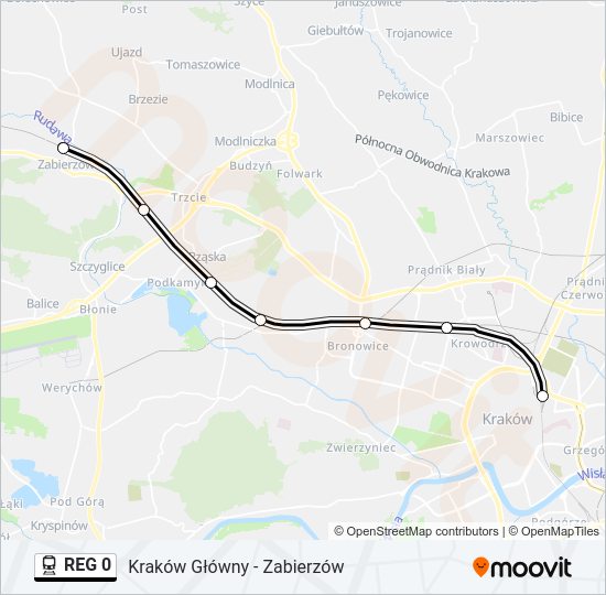 REG 0 train Line Map