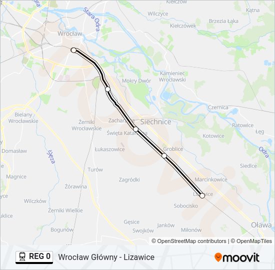 REG 0 train Line Map