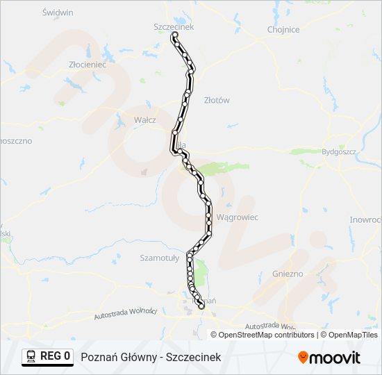 REG 0 train Line Map